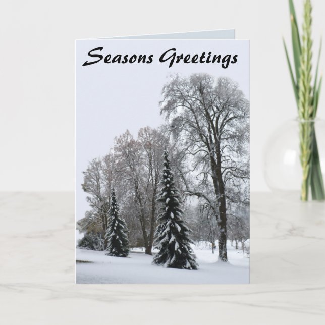 Winter Forest Cards Seasons Greetings Cards (Front)