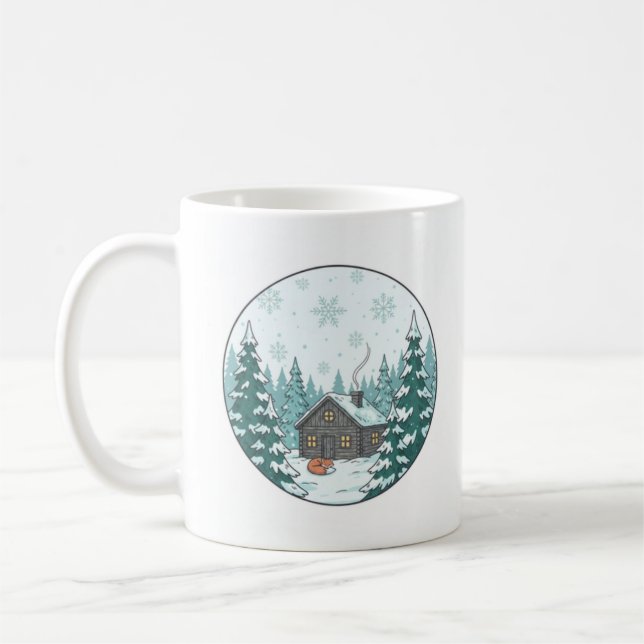 Winter Forest Ceramic Mug (11oz) (Left)
