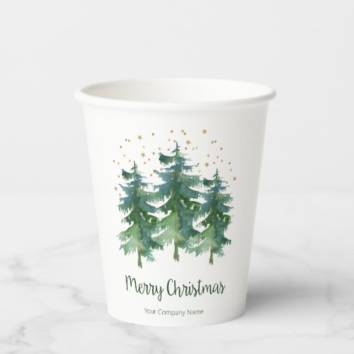 Winter Forest Christmas Company Paper Cups