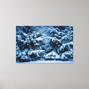 Winter Forest Christmas Tree Canvas Print
