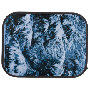 Winter Forest Christmas Tree Car Mat