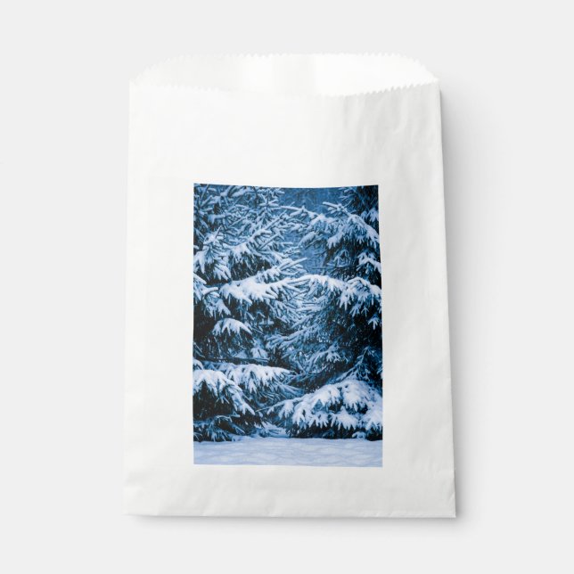 Winter Forest Christmas Tree Favor Bag (Front)