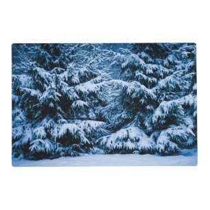 Winter Forest Christmas Tree Placemat
