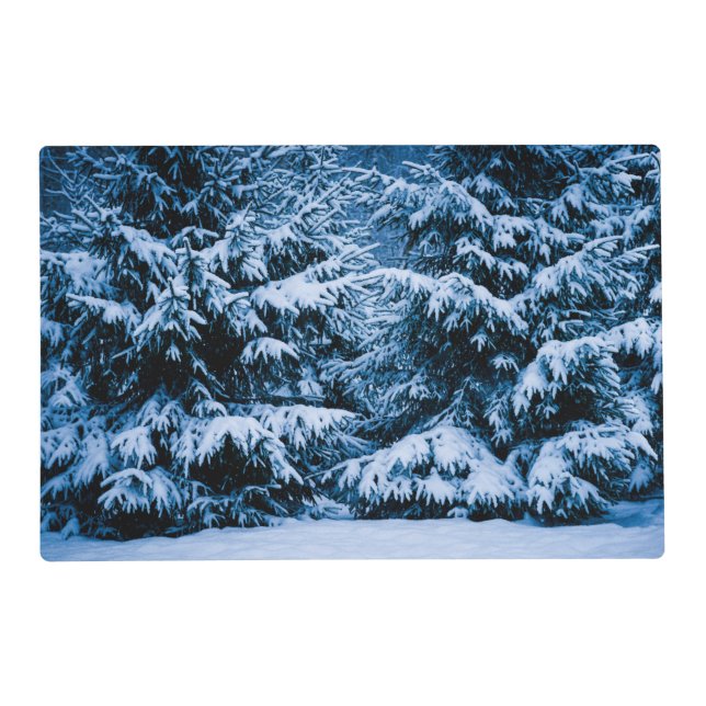 Winter Forest Christmas Tree Placemat (Front)