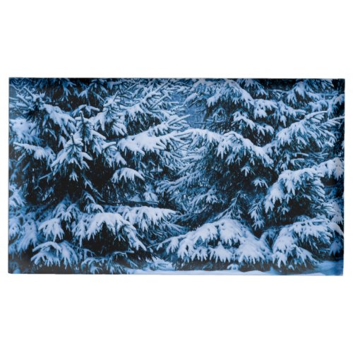 Winter Forest Christmas Tree Table Card Holder