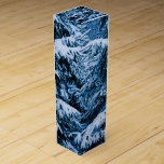 Winter Forest Christmas Tree Wine Box<br><div class="desc">Snow covered spruce trees in the forest. Fresh white snow,  blue and green colors,  winter mood. Merry Christmas and Happy New Year to you and yours!</div>