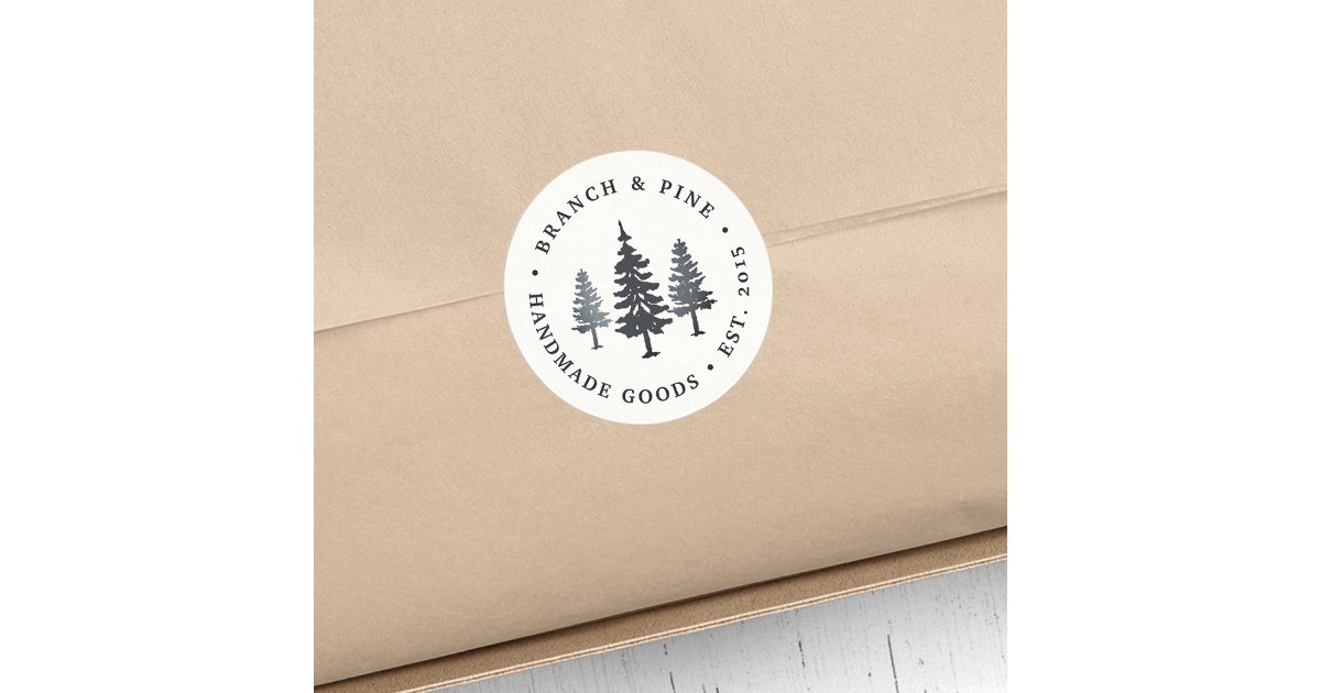 Round Winter Sticker Winter Forest Classic Round Sticker | Zazzle