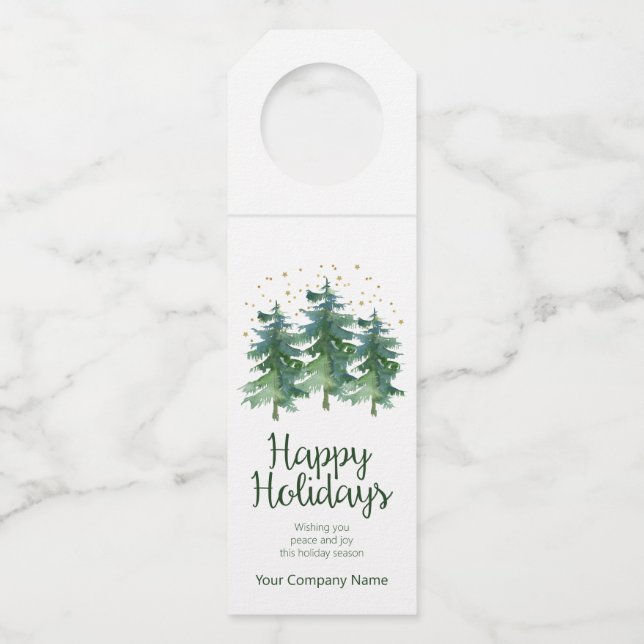 Winter Forest Company Bottle Hanger Tag (Front)