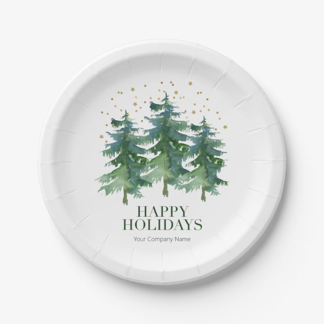 Winter Forest Company Paper Plates (Front)