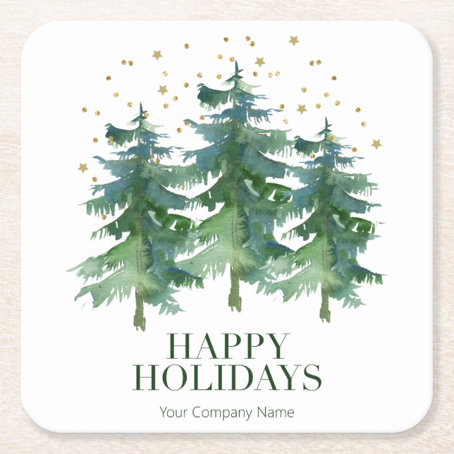 Winter Forest Company Square Paper Coaster (Front)