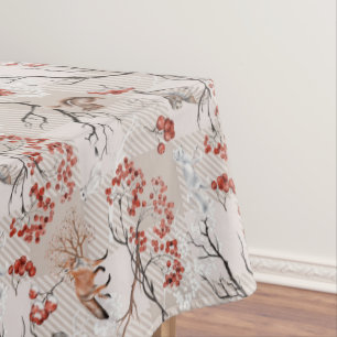 Winter forest creatures tablecloth