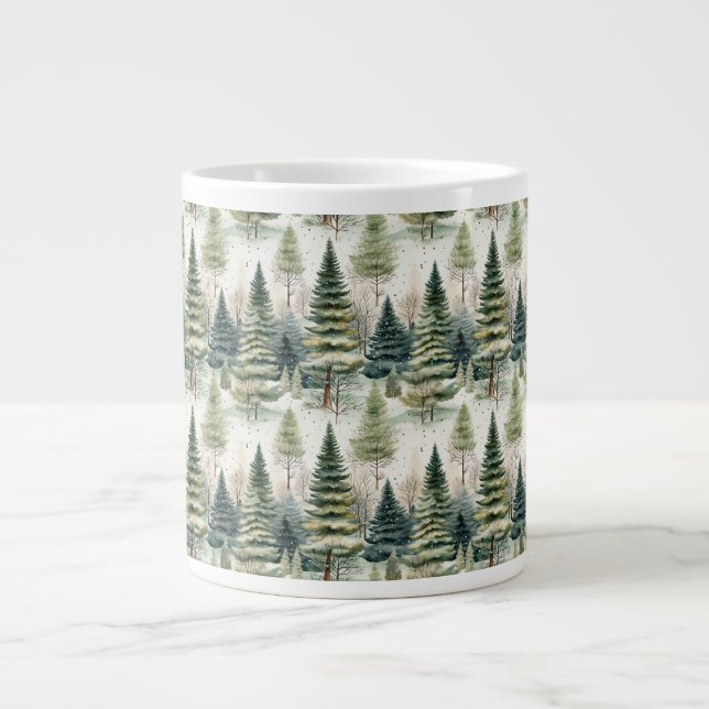Winter Forest  Giant Coffee Mug (Front)