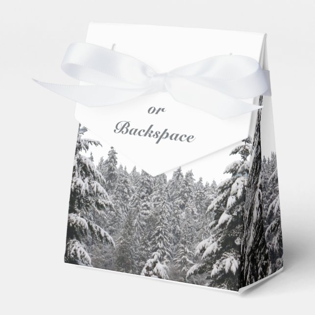 Winter Forest Gift Box Personalized Holiday Boxes (Front Side)