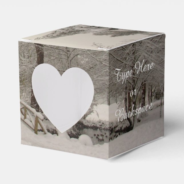 Winter Forest Gift Box Personalized Holiday Boxes (Front Side)