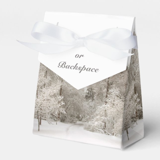 Winter Forest Gift Box Personalized Holiday Boxes (Front Side)