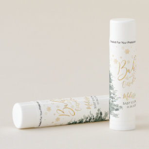 Winter Forest Gold It's Cold Outside Baby Shower Lip Balm