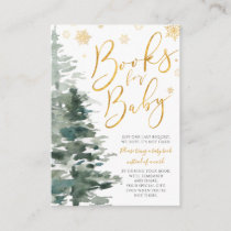 Winter Forest Gold It's Cold Outside Book Request Enclosure Card