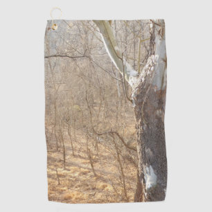 winter forest golf towel