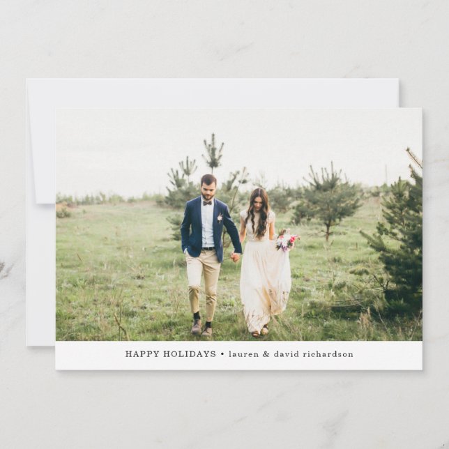 Winter Forest | Happy Holidays Photo Holiday Card (Front)