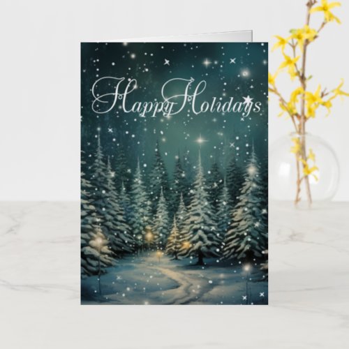 Winter Forest Holiday Card