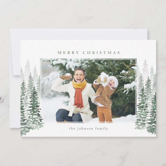Winter Forest Holiday Card (Front)