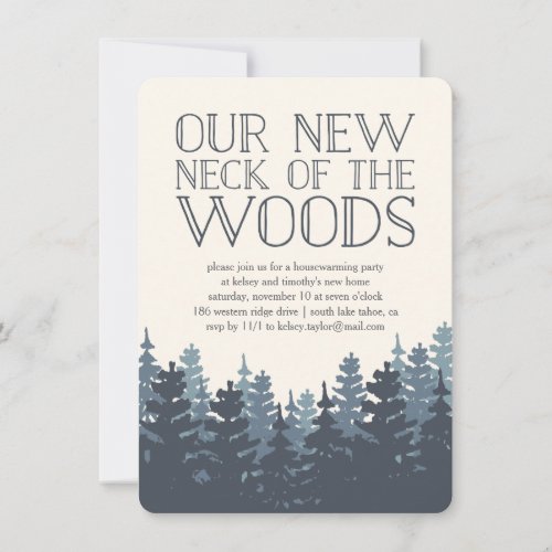 Winter Forest Housewarming Party Invitation