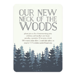 Winter Forest Housewarming Party Invitation Winter Forest Housewarming Party Invitation