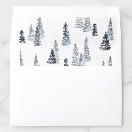 Winter Forest in Blue Envelope Liner