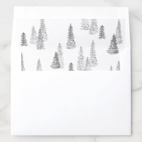 Winter Forest in Gray Envelope Liner