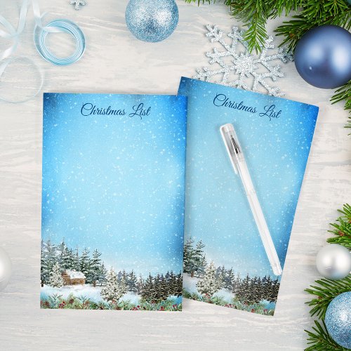Winter Forest Landscape Christmas Holiday Post_it Notes