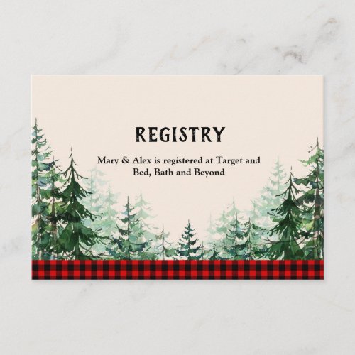 Winter Forest Lumberjack Registry Card