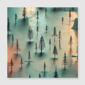 Winter forest magnetic invitation