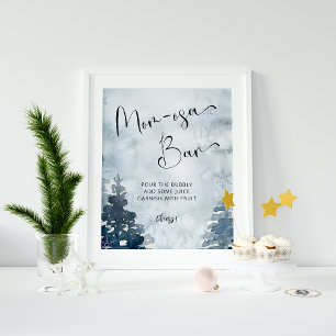 Winter forest mom-osa bar Poster