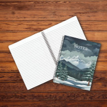Winter Forest Mountain Scene Personalisable