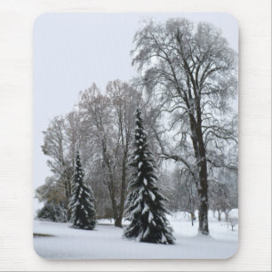 Winter Forest Mousepad Snow Landscape Gifts