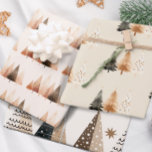 Winter Forest Neutral Christmas Tree  Wrapping Paper Sheets<br><div class="desc">Neutral watercolor Christmas trees make these winter Forest wrapping paper sheets perfect for winter holidays.</div>