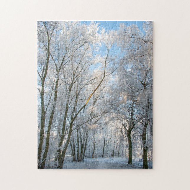 Winter Forest Path Walk, 252 pieces Jigsaw Puzzle (Vertical)