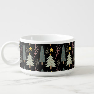 Winter Forest Pattern Christmas Trees Festive Fun Bowl