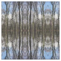 Winter forest photo fabric