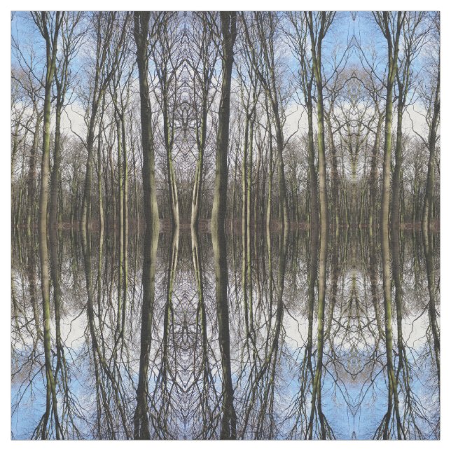 Winter forest photo fabric (Swatch)