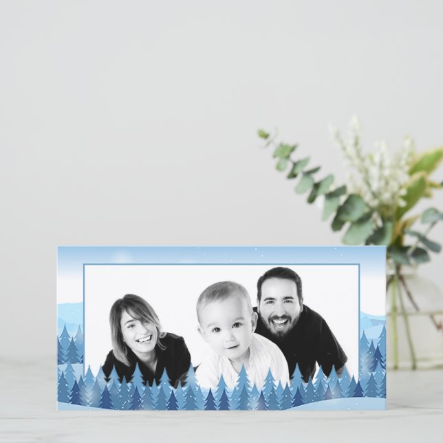 Winter Forest Photo Holiday Card (Standing Front)
