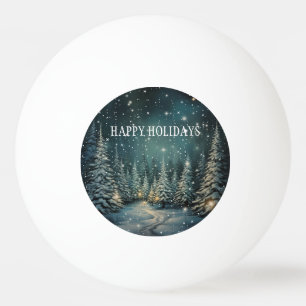 Winter Forest Ping Pong Ball