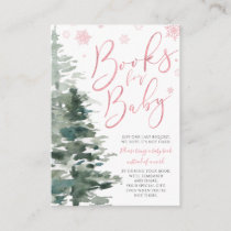 Winter Forest Pink It's Cold Outside Book Request Enclosure Card