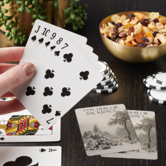 Winter Forest Playing Cards Personalized Cards