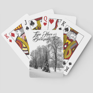 Winter Forest Playing Cards Personalized Cards