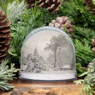 Winter Forest Playing Cards Personalized Cards Snow Globe