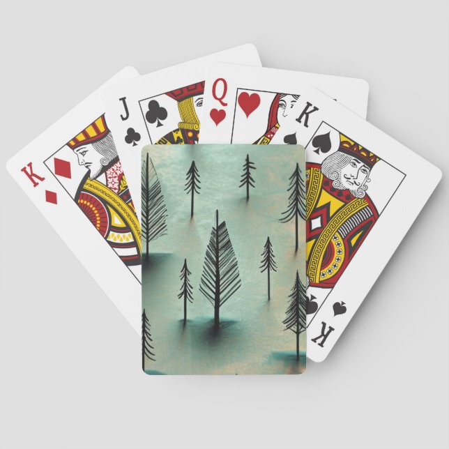 Winter forest poker cards (Back)