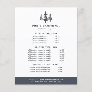 Winter Forest Pricing & Services Flyer