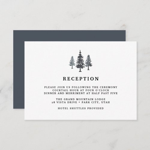 Winter Forest Reception Card