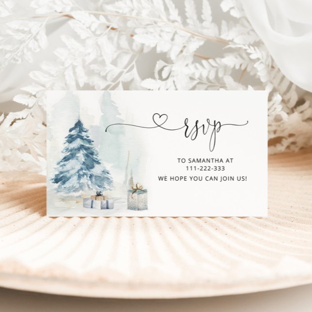Winter forest RSVP enclosure card (Creator Uploaded)